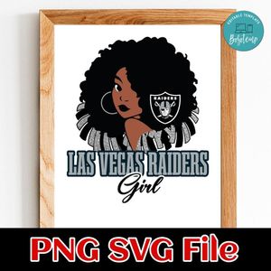 Las Vegas Raiders girl PNG SVG file template