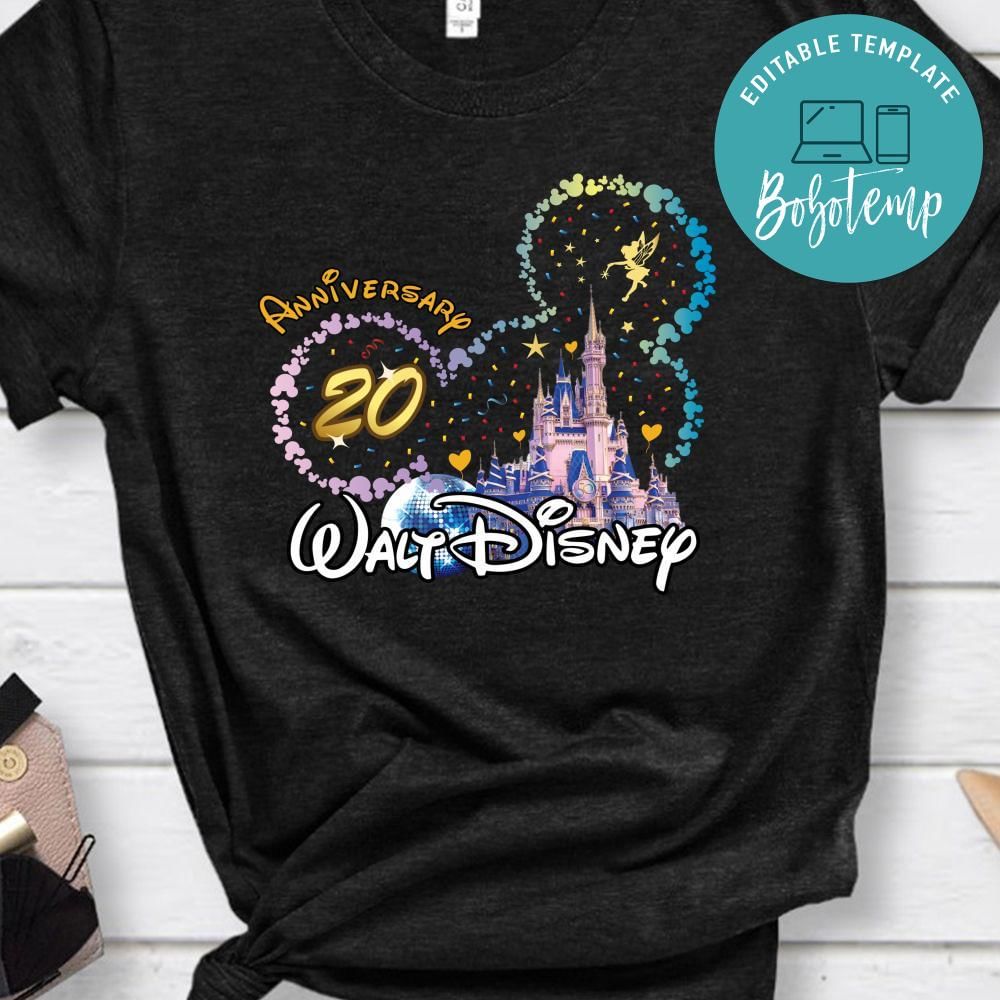 Anniversary Walt Disney World PNG file template | Bobotemp
