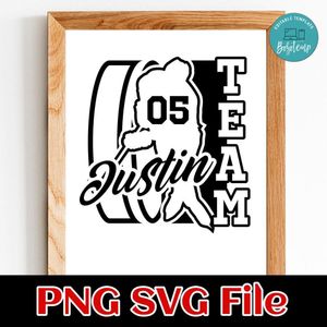 Hockey Custom Name Team Name and Number SVG design template