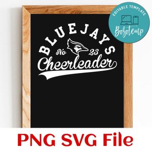 Bluejays Cheerleader Team SVG Customizable