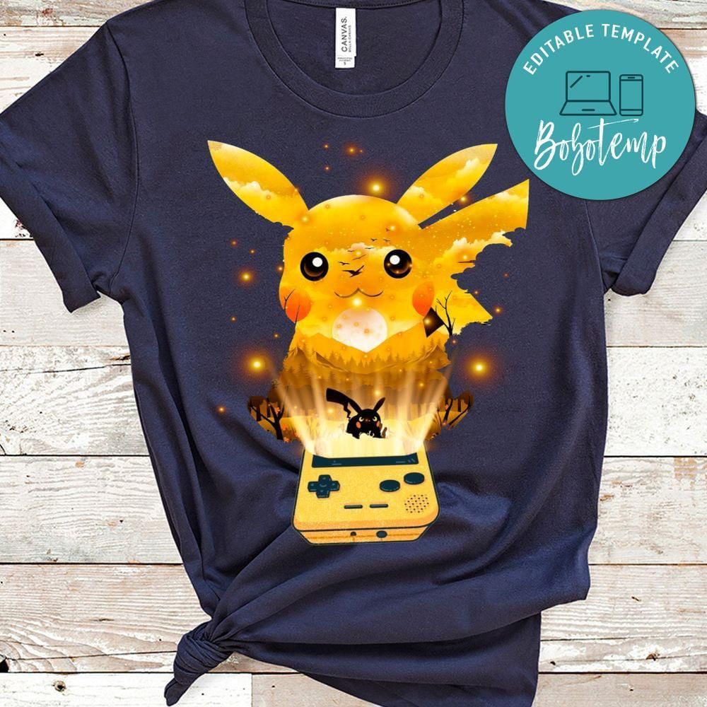 Pikachu Gameboy Nintendo PNG file template