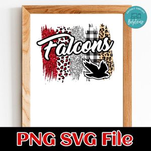 Team Blue Falcons Brush stroke PNG design template