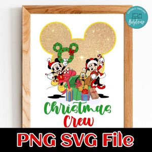 Cartoon Characters Christmas Crew PNG SVG file template