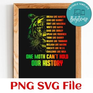 Black History Customer Request PNG file template