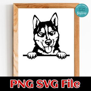 Siberian Husky PNG SVG file template