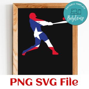 Puerto Rico Baseball Customer Request PNG file template