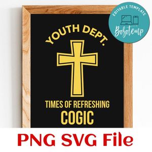 Youth dept times of refreshing cogic Customer Request PNG file template