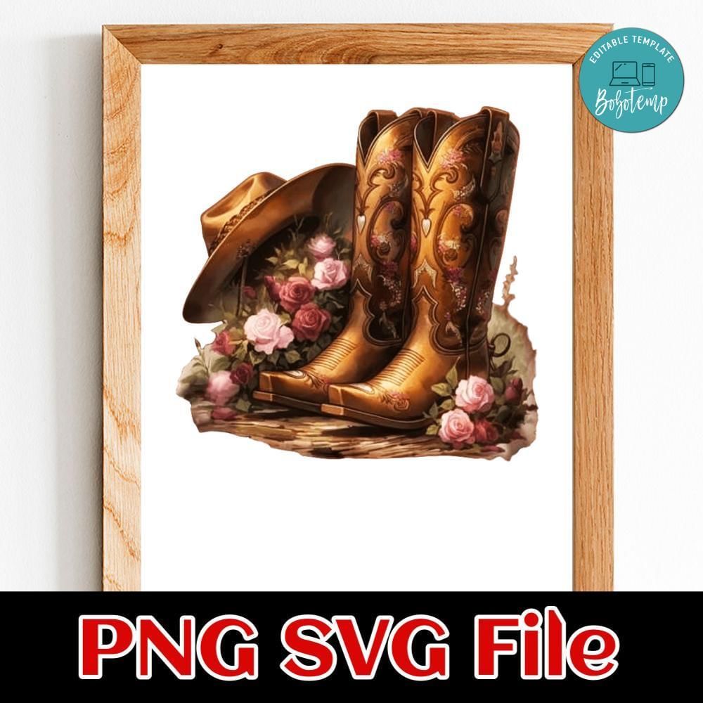 Cowgirl boots Customer Request PNG file template