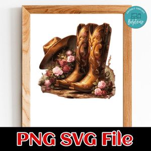 Cowgirl boots Customer Request PNG file template